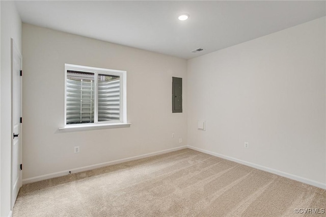 7107 Braxton Ct, Ladysmith, VA 22546 - carpeted spare room featuring electric panel and baseboards