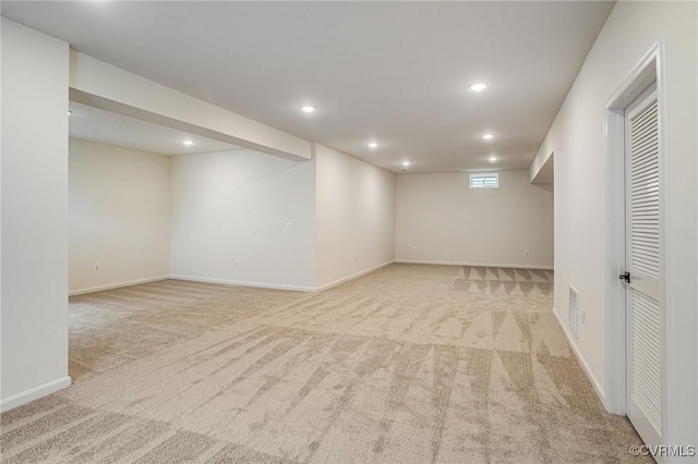 7107 Braxton Ct, Ladysmith, VA 22546 - finished basement with carpet floors and recessed lighting