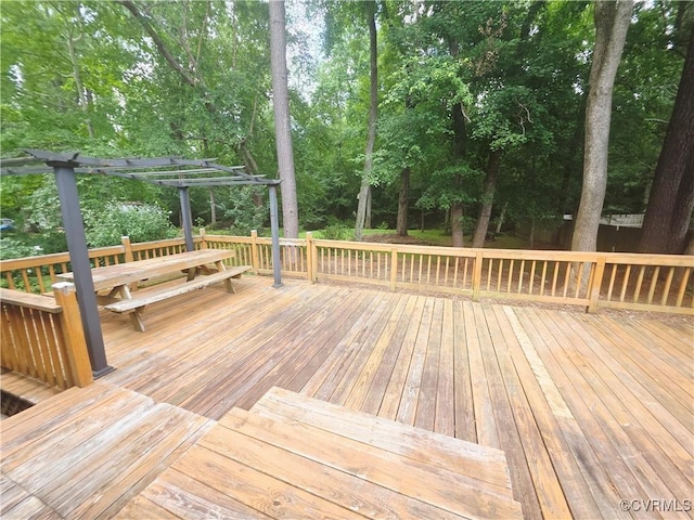 15805 Roland View Dr, Chesterfield, VA 23831 - wooden deck with view of scattered trees