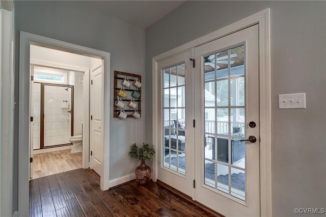 5025 Ellis Meadows Ct, Glen Allen, VA 23059 - entryway with dark wood finished floors and healthy amount of natural light
