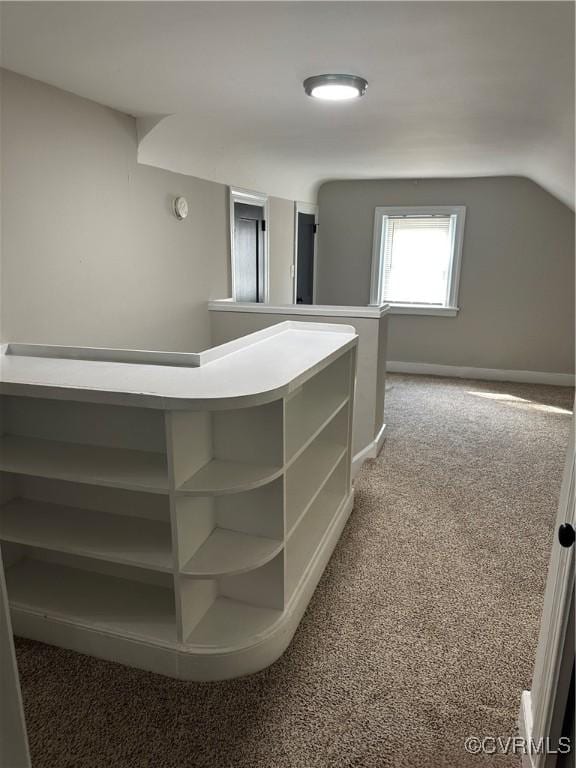 1883 Fairfax St, Petersburg, VA 23805 - hallway with carpet flooring and vaulted ceiling