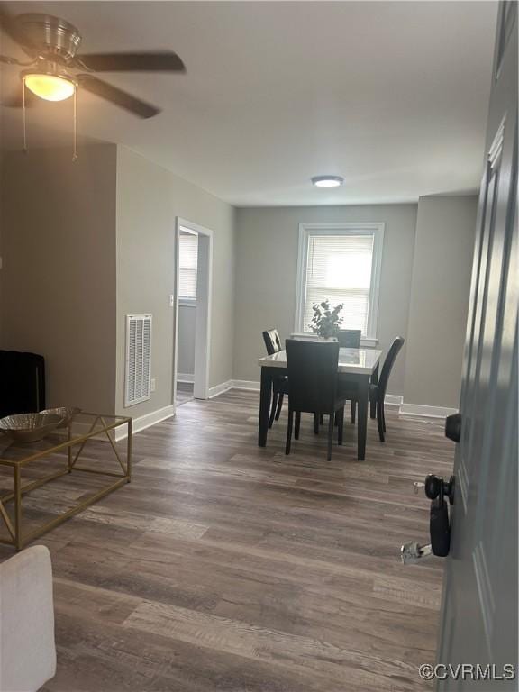 1883 Fairfax St, Petersburg, VA 23805 - dining room featuring healthy amount of natural light, wood finished floors, and a ceiling fan