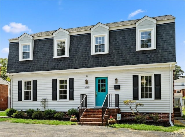 6213 Monument Ave, Richmond, VA 23226 - dutch colonial with roof with shingles, entry steps, and mansard roof