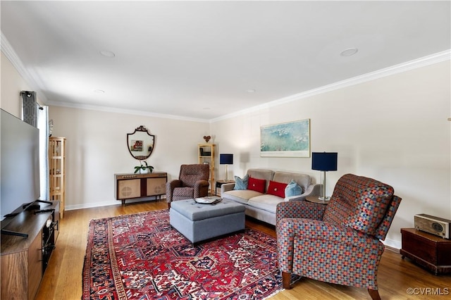6213 Monument Ave, Richmond, VA 23226 - living room with crown molding and wood finished floors