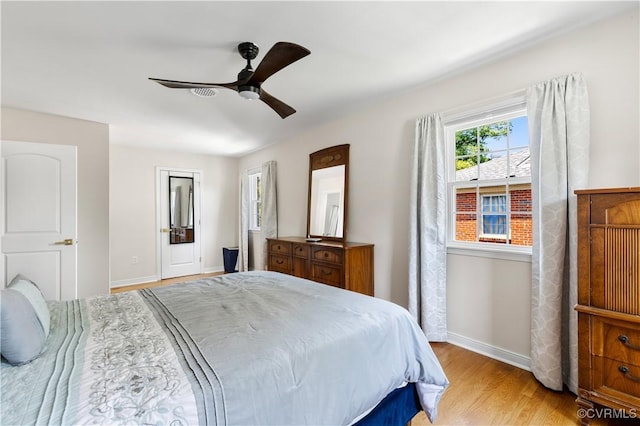6213 Monument Ave, Richmond, VA 23226 - bedroom featuring light wood-style floors and ceiling fan