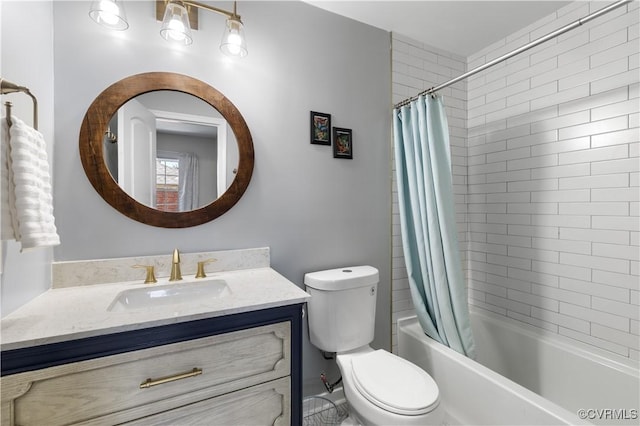 6213 Monument Ave, Richmond, VA 23226 - full bath featuring vanity and shower / bath combo with shower curtain