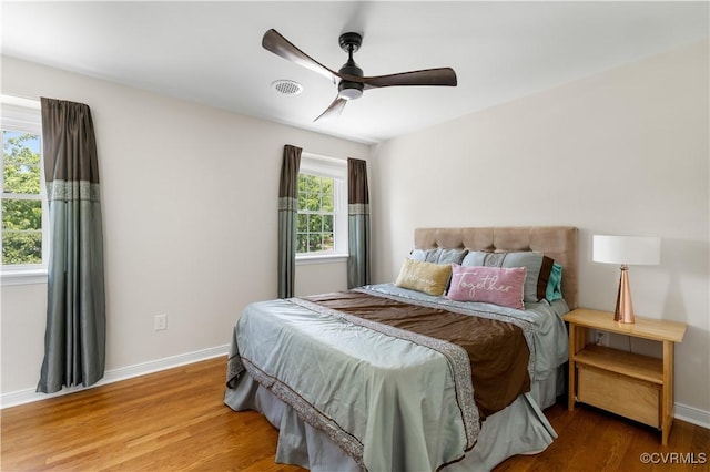 6213 Monument Ave, Richmond, VA 23226 - bedroom featuring wood finished floors and a ceiling fan