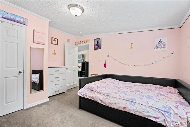 4627 Powhatan Lakes Rd Unit B, Powhatan, VA 23139 - carpeted bedroom featuring crown molding and a textured ceiling