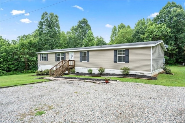 4627 Powhatan Lakes Rd Unit B, Powhatan, VA 23139 - manufactured / mobile home with a front lawn and crawl space