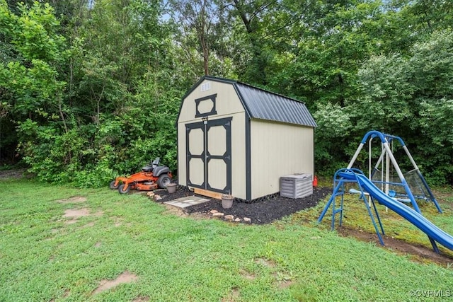 4627 Powhatan Lakes Rd Unit B, Powhatan, VA 23139 - view of shed featuring a playground and view of scattered trees