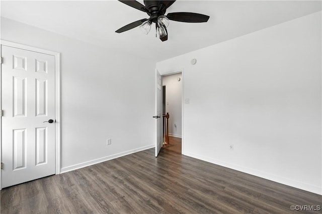 11918 Hazelnut Branch Ter, Midlothian, VA 23112 - unfurnished bedroom featuring dark wood-style floors and a ceiling fan