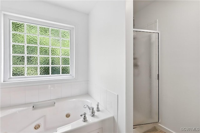 11918 Hazelnut Branch Ter, Midlothian, VA 23112 - full bathroom with plenty of natural light, a shower stall, and a jetted tub