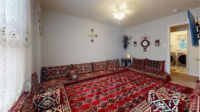 2024 Rockstone Pl, Henrico, VA 23238 - bedroom with separate washer and dryer and carpet