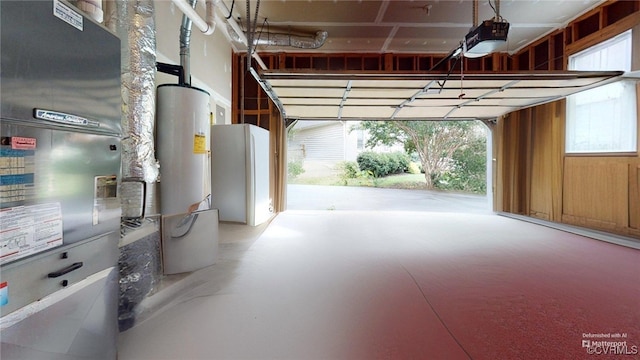2024 Rockstone Pl, Henrico, VA 23238 - garage featuring water heater, a garage door opener, and heating unit