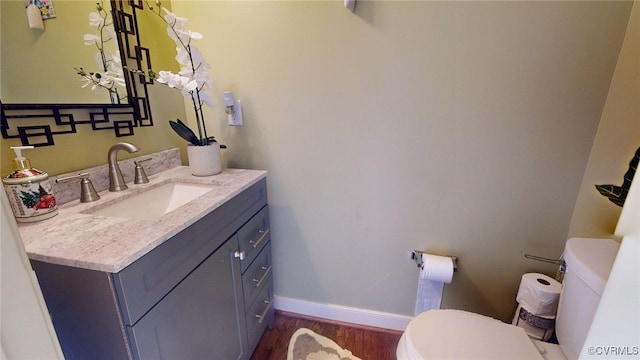 2024 Rockstone Pl, Henrico, VA 23238 - half bathroom featuring wood finished floors and vanity