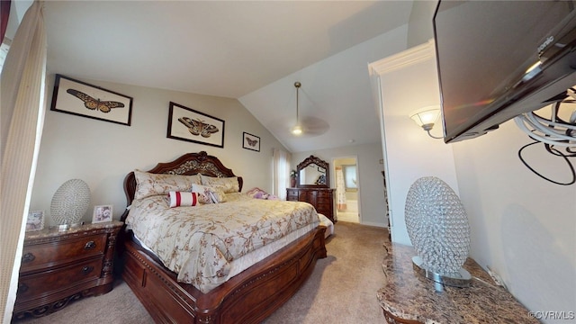2024 Rockstone Pl, Henrico, VA 23238 - bedroom featuring light carpet, lofted ceiling, and connected bathroom