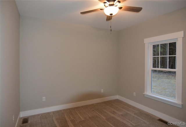 5102 Front Dr, North Dinwiddie, VA 23803 - carpeted spare room with ceiling fan and baseboards