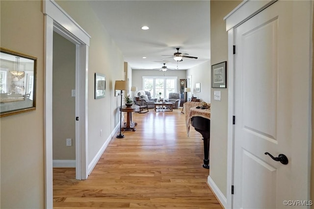 7413 Settlers Ridge Ct, Henrico, VA 23231 - corridor with light wood-style flooring and recessed lighting