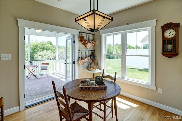7413 Settlers Ridge Ct, Henrico, VA 23231 - dining room with baseboards and light wood-style floors