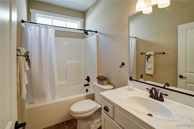 7413 Settlers Ridge Ct, Henrico, VA 23231 - full bath with shower / bath combo, vanity, and tile patterned flooring