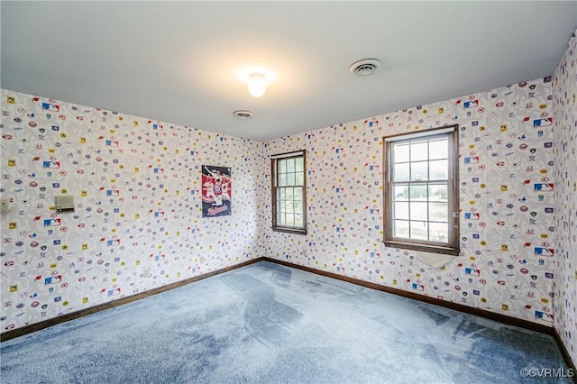4320 Dunraven Rd, Chesterfield, VA 23236 - empty room with wallpapered walls and carpet floors