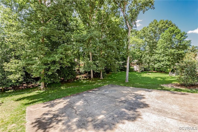 4320 Dunraven Rd, Chesterfield, VA 23236 - view of green lawn with a patio