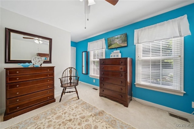 3000 Cove Ridge Rd, Midlothian, VA 23112 - bedroom with carpet, multiple windows, and ceiling fan