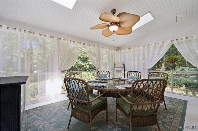 3000 Cove Ridge Rd, Midlothian, VA 23112 - sunroom with a skylight, lofted ceiling, plenty of natural light, and wood ceiling