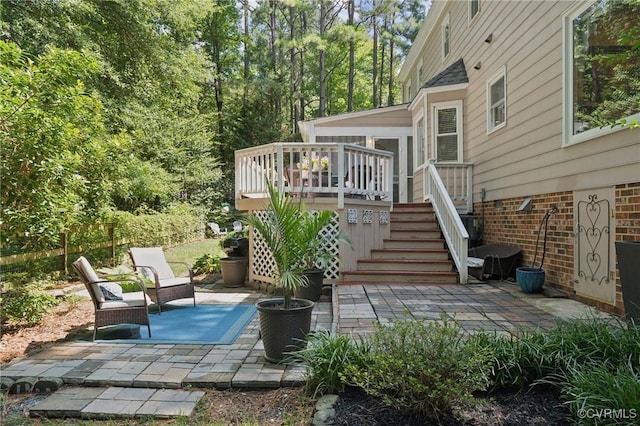 3000 Cove Ridge Rd, Midlothian, VA 23112 - view of patio / terrace featuring a deck and stairway
