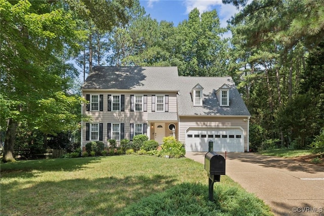3000 Cove Ridge Rd, Midlothian, VA 23112 - view of front of home with concrete driveway and a front yard
