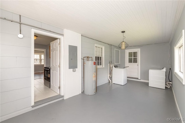 6500 W Grace St, Henrico, VA 23226 - unfurnished sunroom featuring washer / dryer, water heater, and electric panel