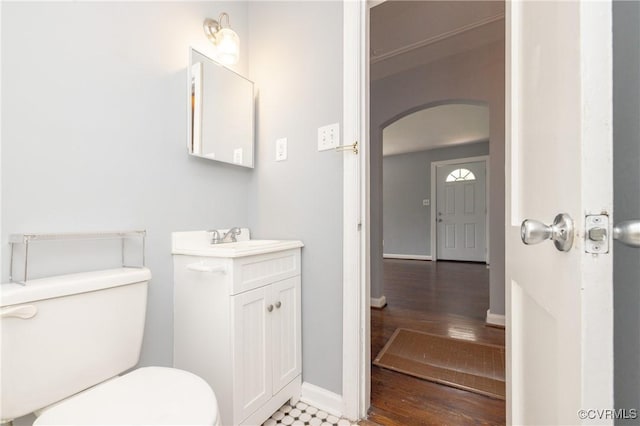 6500 W Grace St, Henrico, VA 23226 - bathroom featuring vanity and wood finished floors
