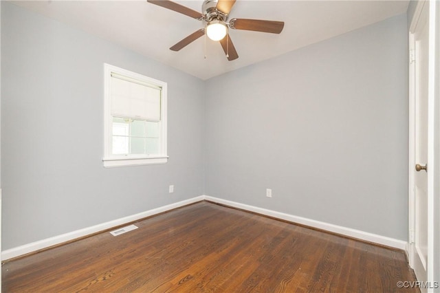 6500 W Grace St, Henrico, VA 23226 - unfurnished room featuring dark wood-style floors and ceiling fan