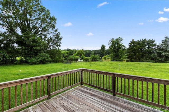 3167 Trenholm Rd, Powhatan, VA 23139 - wooden deck featuring a yard