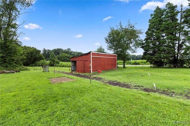 3167 Trenholm Rd, Powhatan, VA 23139 - view of green lawn featuring an outbuilding and an outdoor structure