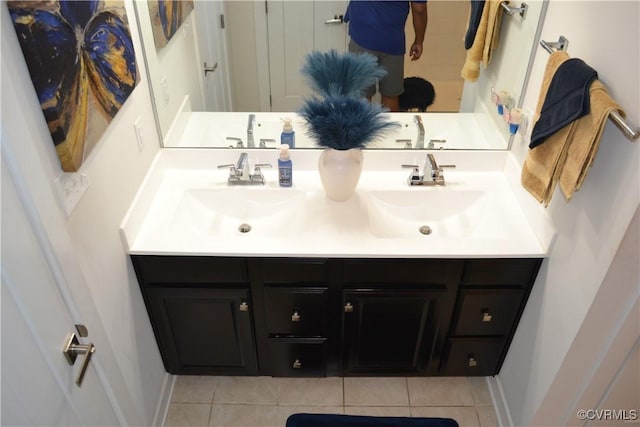 4331 Ganymede Dr, Chester, VA 23831 - full bath featuring double vanity and tile patterned floors