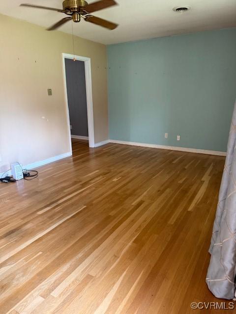 4002 Crystalwood Ln, Henrico, VA 23294 - unfurnished room with a ceiling fan and light wood-style floors
