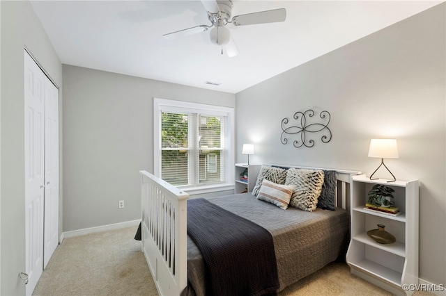 14408 Woods Walk Ct, Midlothian, VA 23112 - carpeted bedroom with a ceiling fan and a closet