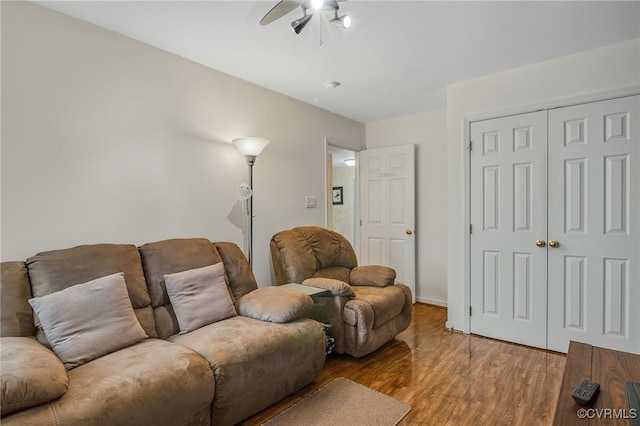 4055 Tanner Slip Cir, Chester, VA 23831 - living area with ceiling fan and wood finished floors