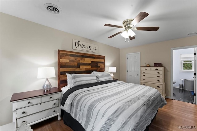 6003 Lansgate Rd, Midlothian, VA 23112 - bedroom with wood finished floors and a ceiling fan