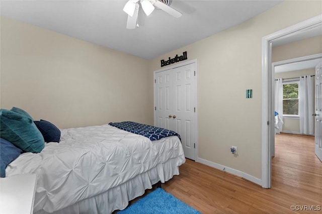 6003 Lansgate Rd, Midlothian, VA 23112 - bedroom featuring light wood-type flooring and a ceiling fan