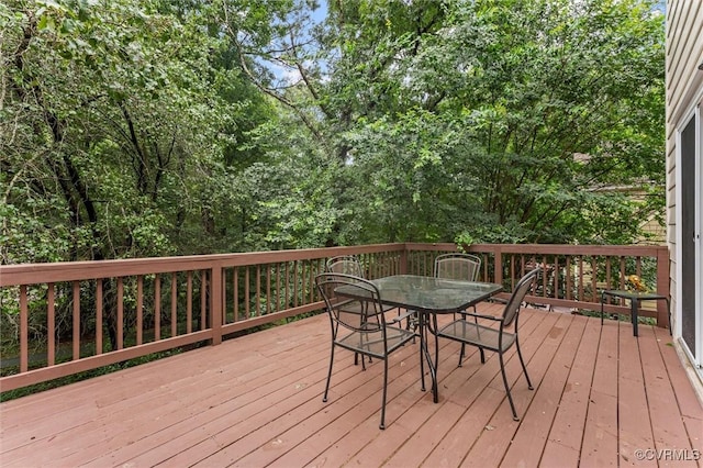 6003 Lansgate Rd, Midlothian, VA 23112 - wooden terrace with outdoor dining space