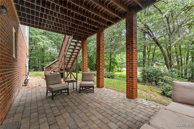 6003 Lansgate Rd, Midlothian, VA 23112 - view of patio / terrace featuring stairway