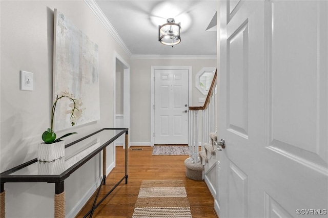13219 Lauren Ln, Midlothian, VA 23114 - foyer entrance with wood finished floors and ornamental molding