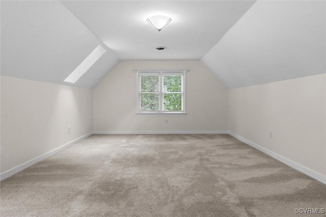 13219 Lauren Ln, Midlothian, VA 23114 - additional living space with a skylight, carpet, and lofted ceiling