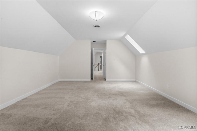 13219 Lauren Ln, Midlothian, VA 23114 - additional living space featuring light colored carpet, a skylight, and lofted ceiling