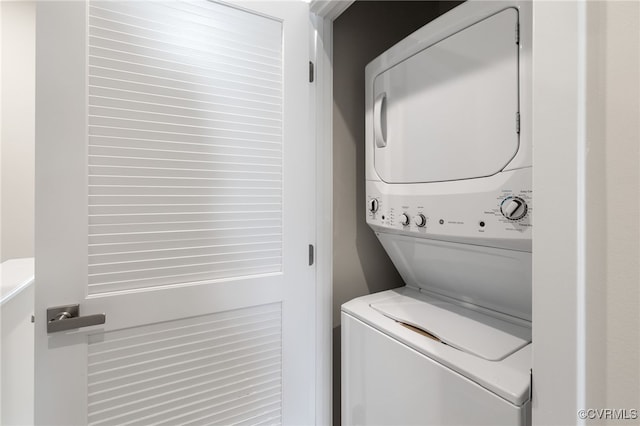 1665 Ewing Park Loop, Midlothian, VA 23113 - laundry room with stacked washing machine and dryer