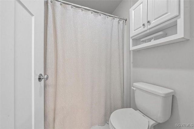 18007 Twin Falls Ln, Moseley, VA 23120 - full bathroom with toilet and a shower with shower curtain