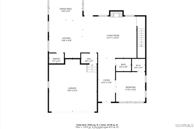 18007 Twin Falls Ln, Moseley, VA 23120 - view of property floor plan
