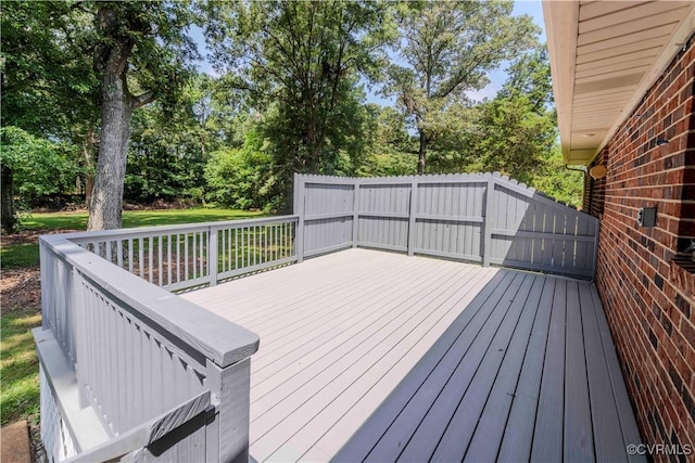 1020 Challis Ln, Sandston, VA 23150 - wooden deck with view of scattered trees